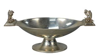 Gorham Sterling Silver Nut Dish
having figural squirrel handles, oval form bowl, on footed base
height 5 inches, length 10 inches
12.1 troy ounces 
Pr