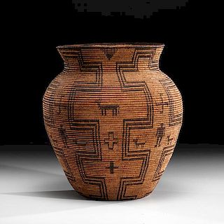 Apache Figural Basketry Olla Deaccessioned from the Hopewell Museum, Hopewell, NJ 
