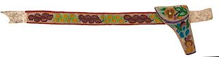 Anishinaabe [Ojibwe] Child's Beaded Hide Holster and Belt From a Minnesota Collection 