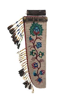 Cree Beaded Knife Sheath from the William H. Jensen (1886-1960) Collection  