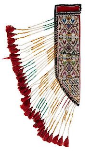 Anishinaabe [Ojibwe] Beaded Knife Sheath from the Collection of Bishop Henry Whipple (1822-1901) 