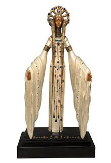 Romain (Erte) De Tirtoff (1892 - 1990)
"Byzantine"
painted bronze Art Deco female figure
inscribed on the back of the base 1987 Chalk & Vermilion and 