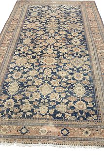 Oushak Oriental Carpet
(with wear, cut and patched)
14'6" x 24'7"
Provenance: Former home of Mel Gibson, Old Mill Rd, Greenwich, Connecticut