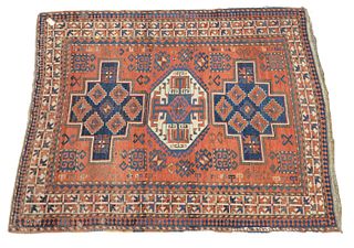 Kazak Oriental Rug
(with wear)
5'6" x 7'