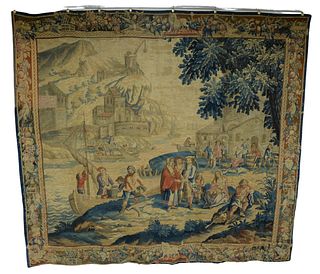 Hatton Garden Teniers Tapestry 17th Century Aubusson 
in silk and wool with Teniers scene
possibly by Francis or Thomas Poyntz after David Teniers the