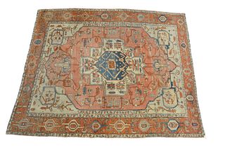 Serapi Oriental Carpet
(end fraying and one low spot in field)
10' x 12' 5"