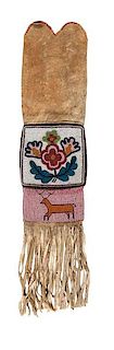 Anishinaabe [Ojibwe] Beaded Tobacco Bag 