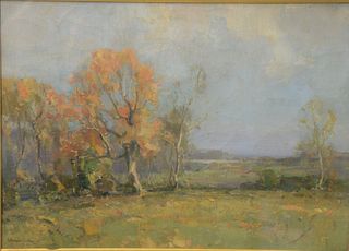 Walter Granville-Smith (American, 1870 - 1938)
Autumn Landscape
oil on canvas
signed and dated W. Granville-Smith, 1923
original frame
11 1/2" x 15 1/