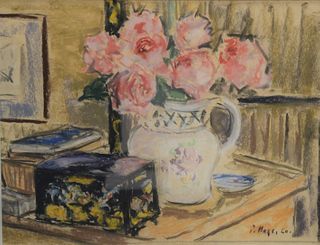 Paul Lucien Maze (1887 - 1979)
"Red Roses in a White Flowered Vase, 1960"
pastel on paper
signed P. Maze 60 lower right
Acquavella Galleries, New York