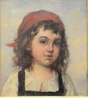 Richard Creifelds (American, 1853 - 1939)
Young Farm Girl
oil on panel
signed lower right
7 1/2" x 7 1/4"
Provenance: Matthes-Theriault Collection, Wo