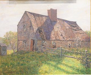 Winfield Scott Clime (American, 1881 - 1958)
"If Walls Could Speak"
oil on masonite
signed lower left, also signed and titled on verso
25 1/4" x 30 1/