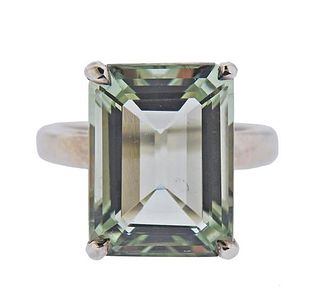 Tiffany &amp; Co Sparklers Silver Prasiolite Ring