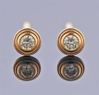 Cartier Diamants Legers XS 18K Gold Diamond Stud Earrings