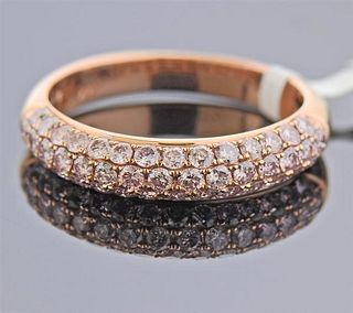 14K Gold Fancy Pink Diamond Band Ring