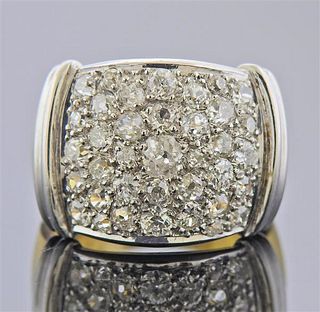 18K  Gold 2.00ctw Diamond Wide Band Ring