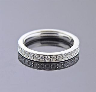 Cartier Platinum Diamond Wedding Band Ring 