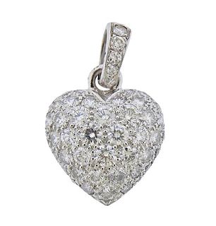 Cartier 18K Gold Diamond Heart Pendant