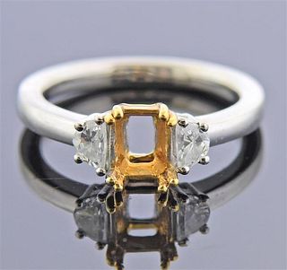Platinum 18K Gold Diamond Ring Mounting