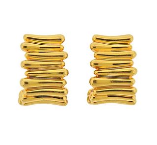 Tiffany &amp; Co 18k Gold Half Hoop Earrings 