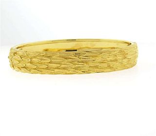 Buccellati 18k Gold Textured Bangle Bracelet