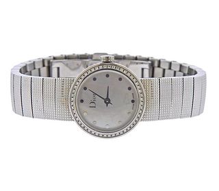 Dior La D de Dior Mother of Pearl Diamond Steel Watch CD041111