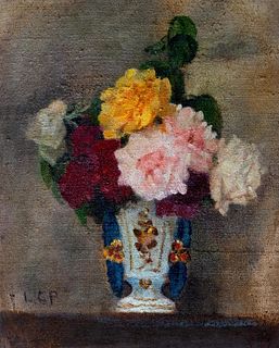 Leonetta Cecchi Pieraccini (Poggibonsi 1882-Roma 1977)  - Vase with flowers