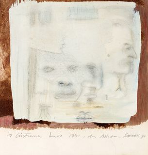 Alberto Sartoris (Torino 1901-Pompaples 1998)  - Faces, 1990