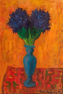 Mario Mafai (Roma 1902-1965)  - Blue hyacinth, 1954