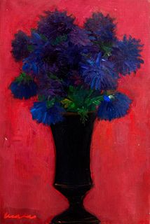Mario Mafai (Roma 1902-1965)  - Flowers in the vase, 1955 ca.