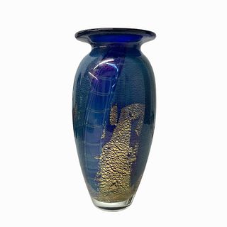 Robert Eickholt Blue Reptile Dichroic Vase