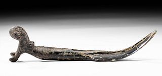 Luristan Bronze Spearhead w/ Animal Pommel