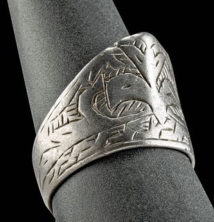 18th C. Persian Silver Archer's Ring