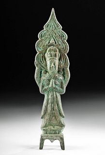 Chinese Tang Dynasty Brass Bodhisattva Figure