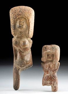 Pair of Valdivian Terracotta Venus Figures