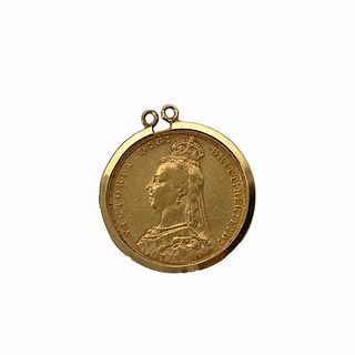 RARE 1889 Great Britain Gold Queen Victoria Coin