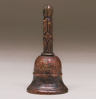 Old Brass Fire Bell Dated 1862