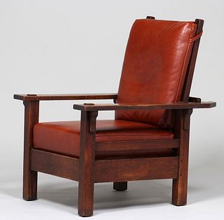 L&JG Stickley Onondaga Morris Chair c1904
