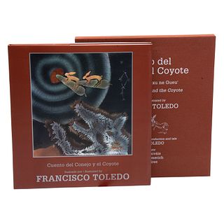 Toledo, Francisco (Ilustraciones) - Toledo, Natalia y Carlos Monsiváis (Textos). Cuento del Conejo y el Coyote. Sin grabado.