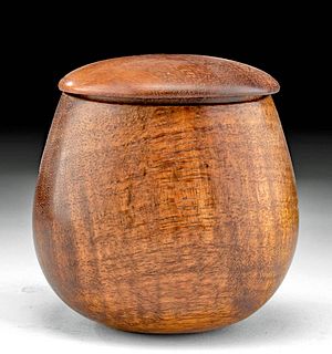20th C. Hawaiian Koa Wood Lidded Cup - Dan DeLuz