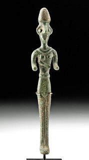 Ancient Near East Copper Standing Female Figure