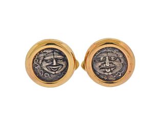 Bvlgari Bulgari Monete 18k Gold Ancient Coin Cufflinks