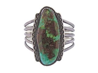 Native American Sterling Turquoise Cuff Bracelet 
