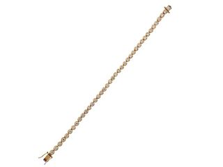 14k Gold 3 Carat Diamond Line Bracelet 
