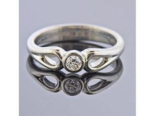 Tiffany & Co Elsa Peretti Platinum Diamond Ring 