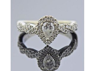 Neil Lane 14k Gold Pearl Diamond Engagement Ring 