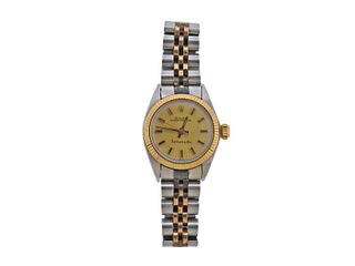 Rolex Tiffany & Co Oyster 14k Gold Steel Watch ref.