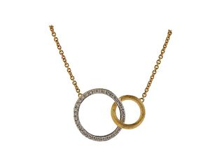 Marco Bicego 18k Gold Diamond Circle Pendant Necklace 