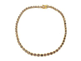 18k Gold Rose Cut Diamond Necklace 