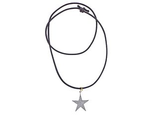 Pasquale Bruni 18k Gold Diamond Star Pendant Cord Necklace 