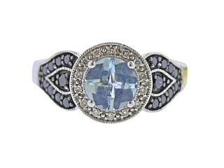 Le Vian LeVian 14k Gold Diamond 1.18ct Aquamarine Ring
